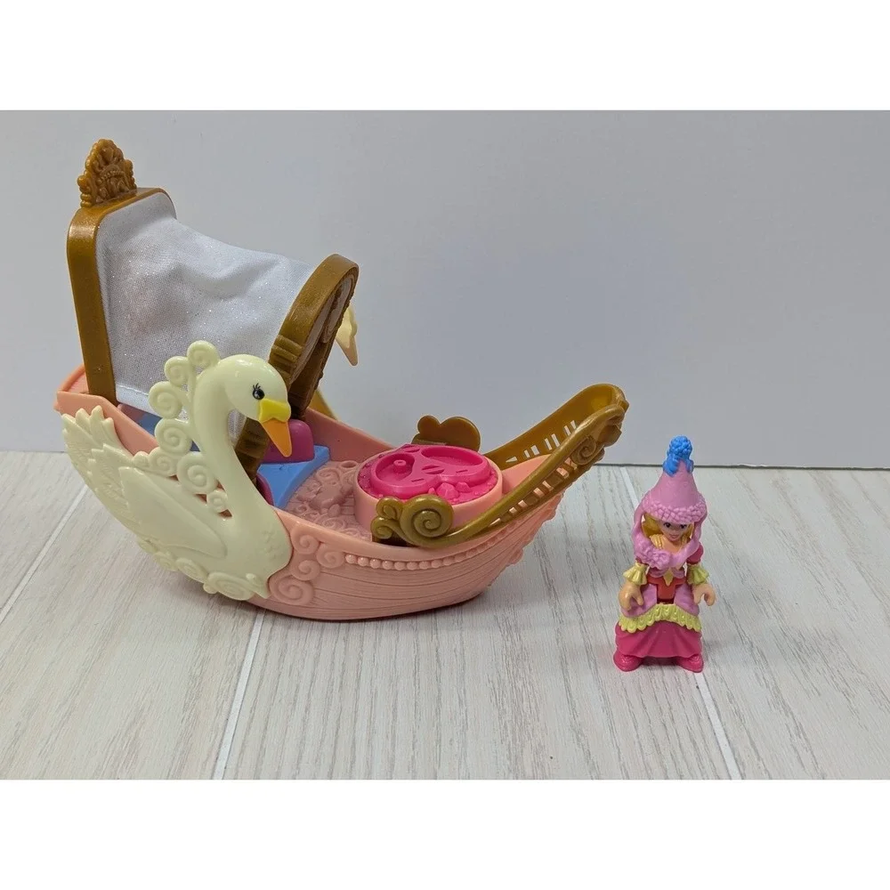 Fisher Price Precious Places Imaginext Princess Swan Boat Vehicle w/ Figure‎